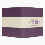 Custom Plum Filigree Recipe Binder