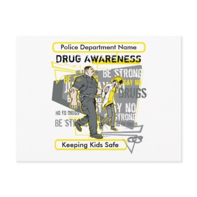 Custom Police Drug Awareness Postcards by LawEnforcementGifts