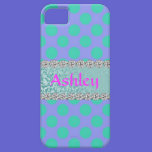 CUSTOM POLKA DOT PURPLE DESIGN BLING I phone 5 casemate cases