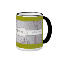 Custom Positive Affirmation Floral Coffee Mugs