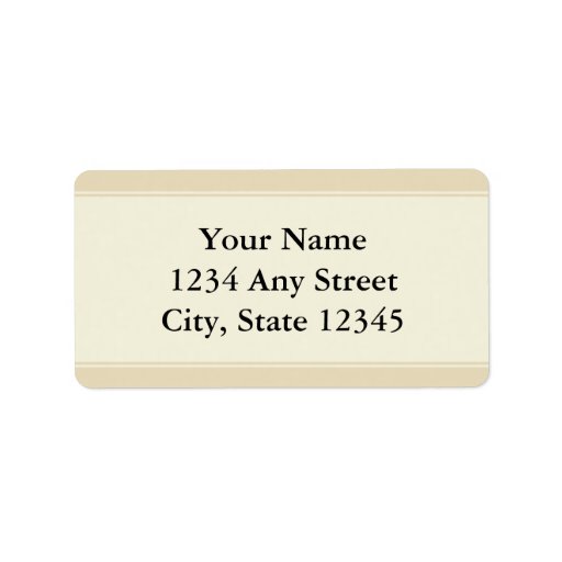 Custom Pre Printed Address Labels Ecru And Beige Zazzle