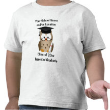 Custom Preschool Graduation T-Shirt, Wise Owl