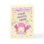 Custom Preschool / Kindergarten Girl Graduation Greeting Card