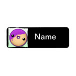 Custom Purple Doughnut Name Label
