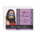 Custom Purple Pretty Party Invitation invitations
