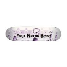 Custom Purple X-Ray Skeletons Afternoon Stroll Custom Skateboard