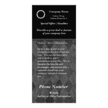 Custom Rack Card, Classic Black Design, Print Your