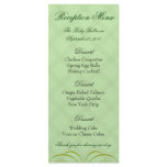 Custom Reception Menus - Green Rack Card Design