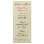 Custom Reception Menus - Red