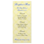 Custom Reception Menus - Yellow
