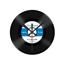 Custom Record Personalize Round Wall Clocks
