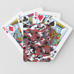 Custom Red Camo Bicycle Playing Cards