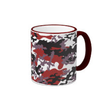 Custom Red Camo Glass Mug