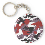 Custom Red Camo Keychain