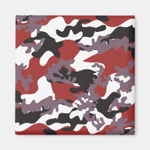 Custom Red Camo Magnet