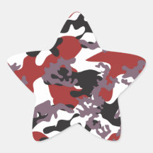 Custom Red Camo Stickers