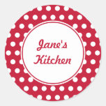 Custom Red Kitchen Stickers