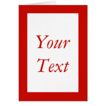Custom Red  & White Thank You Card Stationery