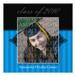 CUSTOM Regal SQUARE Graduation Invitation (blue)