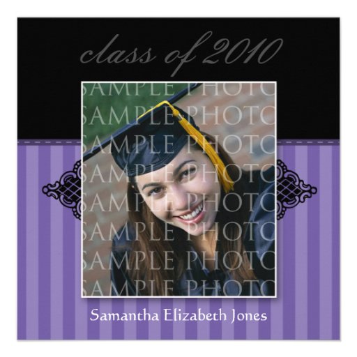 CUSTOM Regal SQUARE Graduation Invitation (lilac)