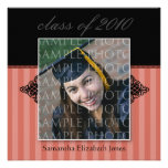 CUSTOM Regal SQUARE Graduation Invitation (melon)