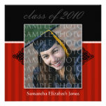CUSTOM Regal SQUARE Graduation Invitation (red)