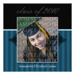 CUSTOM Regal SQUARE Graduation Invitation (teal)