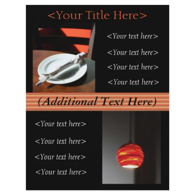 Custom Restaurant Advertisement / Menu Flyer by jamiecreates1