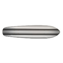 Custom retro surfboard style CHROME Skateboard