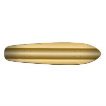 Custom retro surfboard style Gold Skateboard
