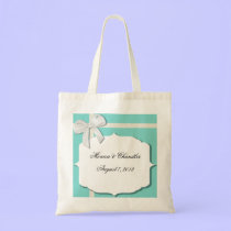 Custom Robin Egg Blue Wedding Tote bags