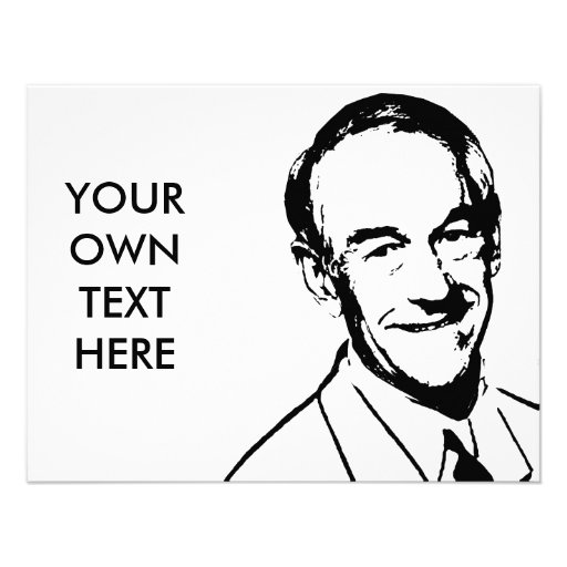Custom Ron Paul Personalized Invitations