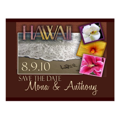 Custom save the date postcard