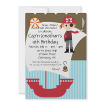 Custom Savvy Pirate Birthday Party Custom Invites