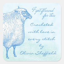 Custom Sheep Sticker for Your Hand-Crafted Gifts