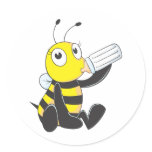 Custom Shirts : Happy Baby Bee Shirts Round Sticker