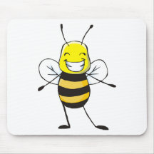 Custom Shirts : Happy Bee Shirts Mouse Mats