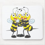 Custom Shirts : Happy Dad Mom Baby Bee Shirts Mouse Pad
