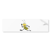 Custom Shirts : Running Jumping Bee Shirts Bumper Sticker