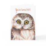 Custom Shocked Funny-Little Owl, 20th Birthday Greeting Cards