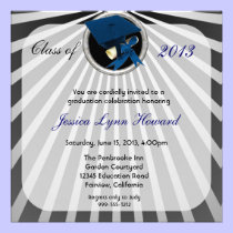 Custom Silver Graduation Party Invitations invitations