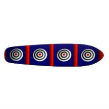 Custom Skateboard target bullseye