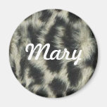 Custom Snow Leopard Magnet