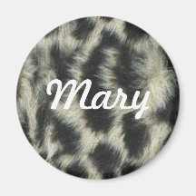 Custom Snow Leopard Magnet