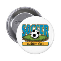 Custom Soccer Pinback Button