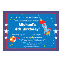 Custom Spaceship Invitation