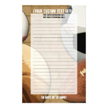 Custom Sports Stationery