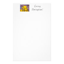 Custom Stationery Spring Daffodils Flowers