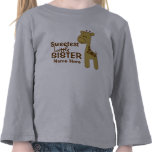 Custom Sweetest Little Sister Print T-shirt