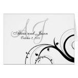 Custom Swirl Wedding Invitation Greeting Cards 2